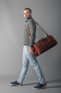 Male model with a bag